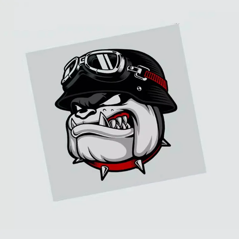 

Cartoon Evil Dog Reflective Stickers Car Motorcycle Laptop Retro Decals Triangle Window Rear Windshield Waterproof Sticker Vinyl