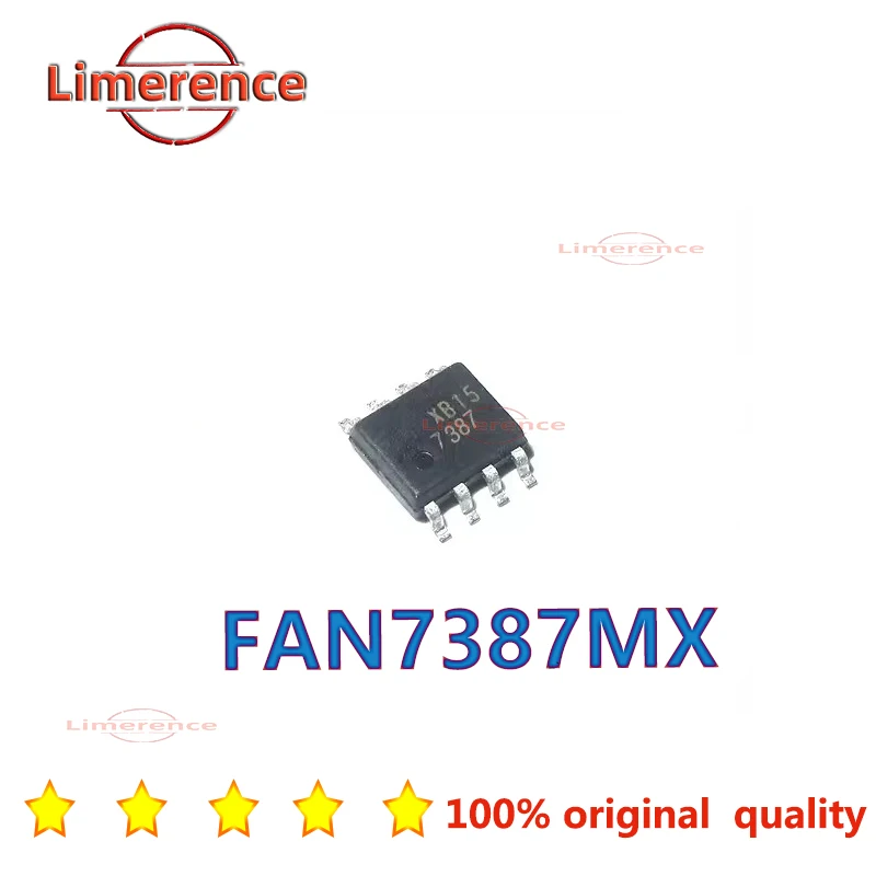 (5piece) FAN7387 100% New Original  FAN7387MX SOP8 7387 SOP-8 Ballast Controller Chipset