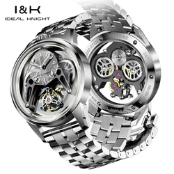 IDEAL KNIGHT 6806 Mens Watch Luxury Advanced Tourbillon Automatic Mechanical Wristwatch 50M Waterproof Luminous Mature Man Watch