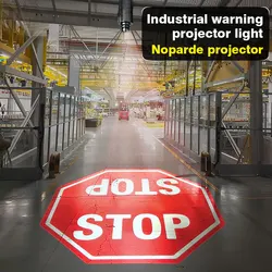 Noparde Customized LED Stop Sign Gobo Projector IP65 80W-300W Safety Sign Projector for Construction Site Warehouse Parking Lot