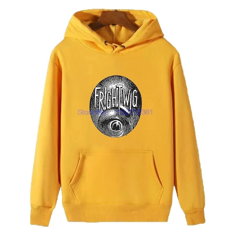 Frightwig American Feminist Punk Music Group Rock Eye Graphic Hooded Sweatshirts Winter Thick Sweater Hoodie Fleece Hoodie