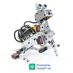 SunFounder PiDog Robot Dog Kit for Raspberry Pi 5/4/3B+/3B/Zero 2, ChatGPT-4o, FPV, App Control, Batteries Included (No RPI)）