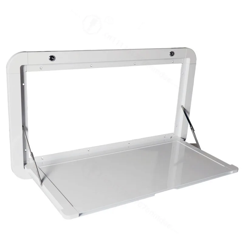 RV Exterior Folding Table Aluminum Alloy With Lock Car Wall Mounted Extension Table Outdoor Storage Shelf For Camper Van