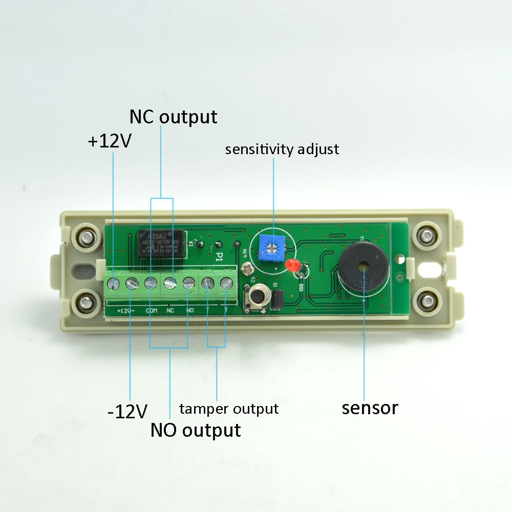 Detector de vibración de alta sensibilidad para el hogar, dispositivo con imán para techo, superficie de Metal, Sensor de choque de 12V de CC, alarma de seguridad, NC/NO, 10 piezas