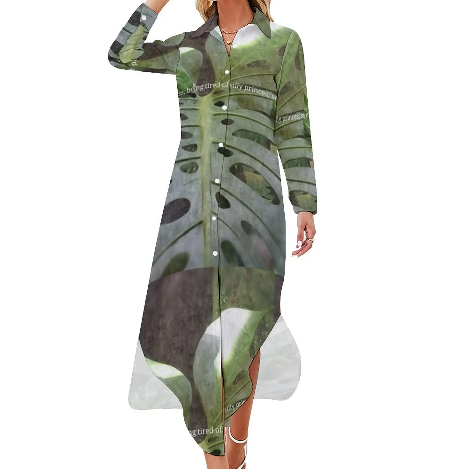 

Princess seeks frog Long Sleeved Shirt Dress Women's summer dresses party dress women elegant luxury Dresses