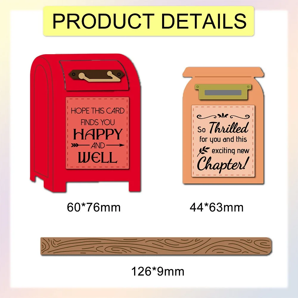 Vintage Emails Clear Stamps and Cutting Dies Set for Card Making Daily Greetings and Blessings Transparent Stamp Post Sentiments
