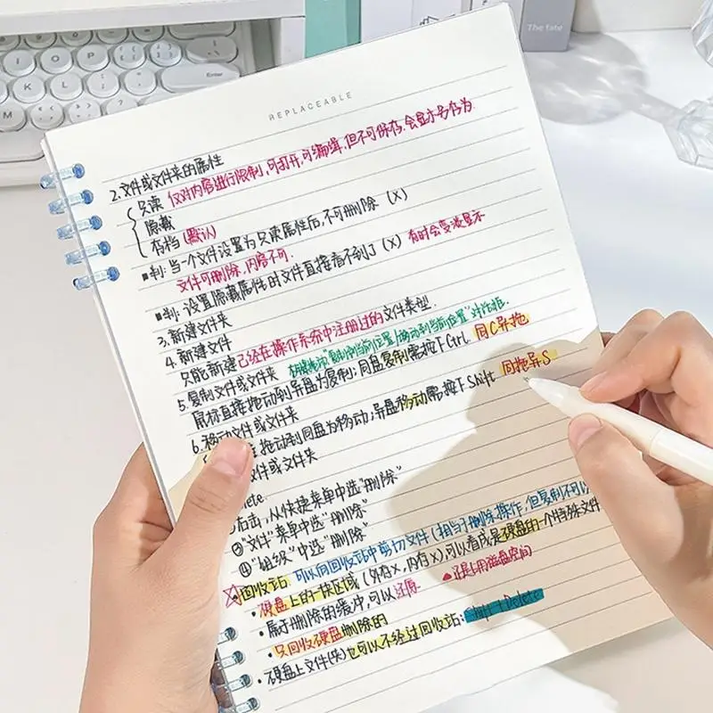 Simple Solid Color Loose-leaf Notebook Large-capacity Thickened Inner Notebooks Students Multi-functional A5 Notepad