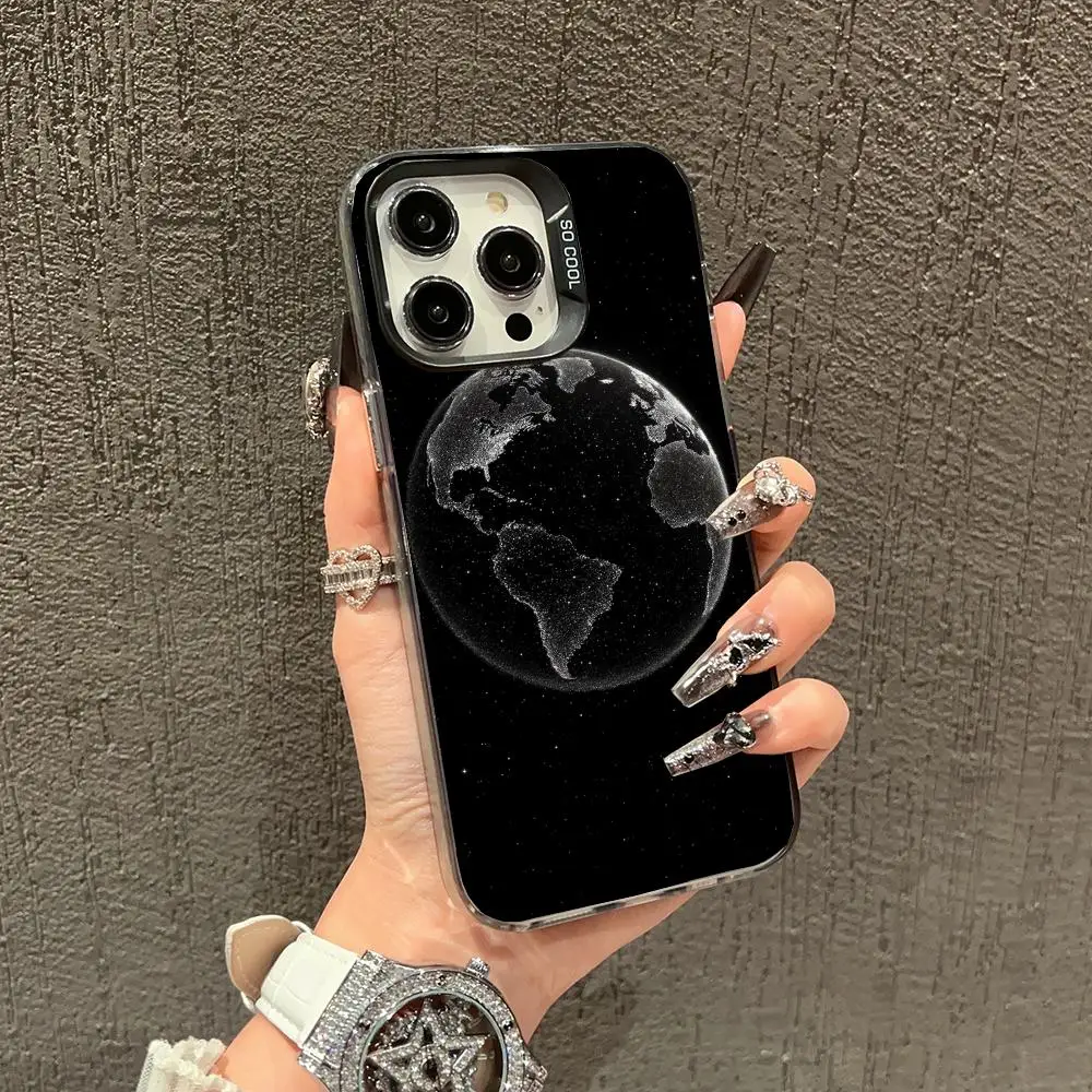 

Planet pattern design case for iPhone17 16 15 14 13 12 11 Pro/ Max/Plus shock-proof rear cover anti-fingerprint