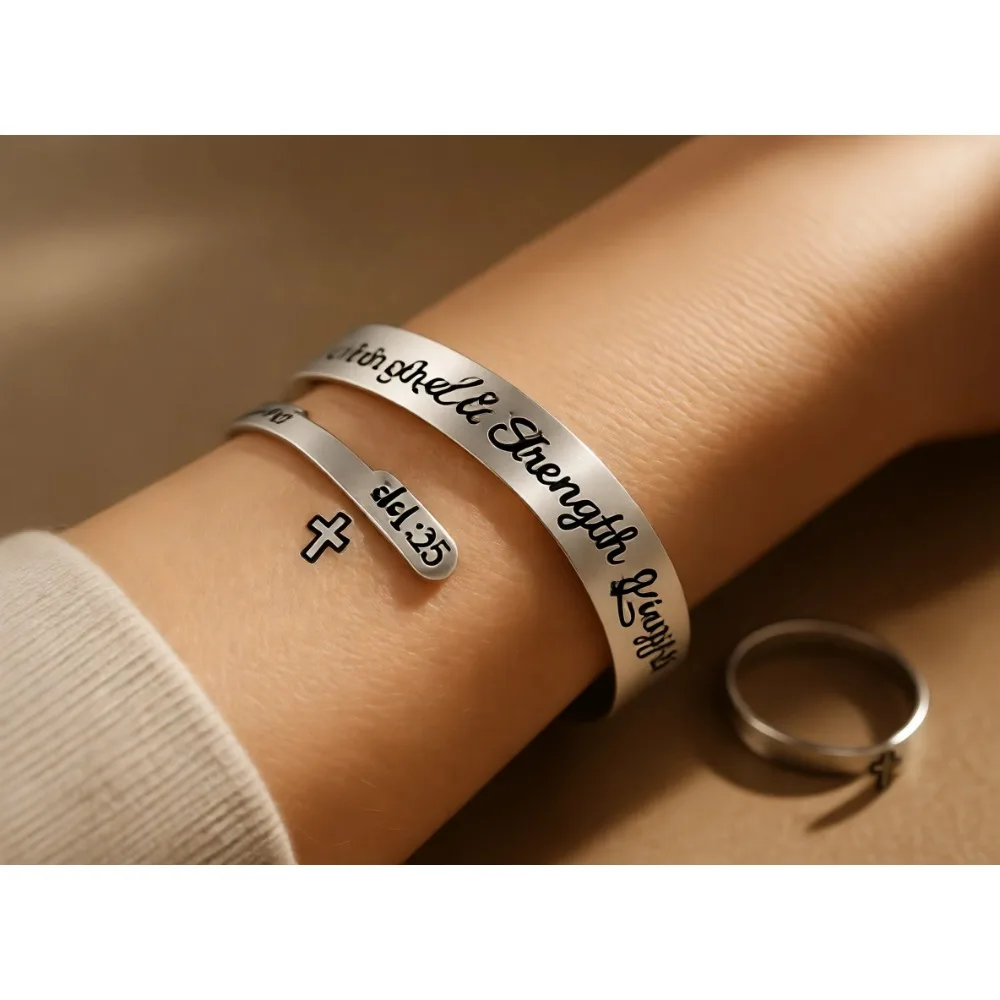 

Вдохновляющий браслет с цитатами из Библии для женщин, украшение на тему веры, подарок для мамы или дочери