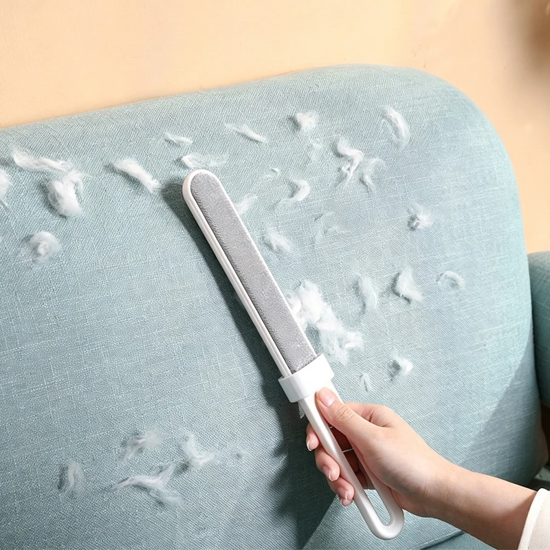 Eliminador de pelusas, cepillo electrostático para depilación de mascotas, limpieza de ropa de sofá de doble cara para muebles, lavandería con bucle autolimpiante