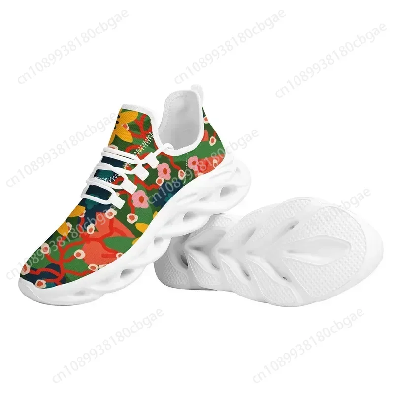 

Hot 3D Flowers Fashion Women's Flats 2022 Couple Sneakers Lace-up Ladies Colorful Walking Spor Ayakkabılar Dropshipping