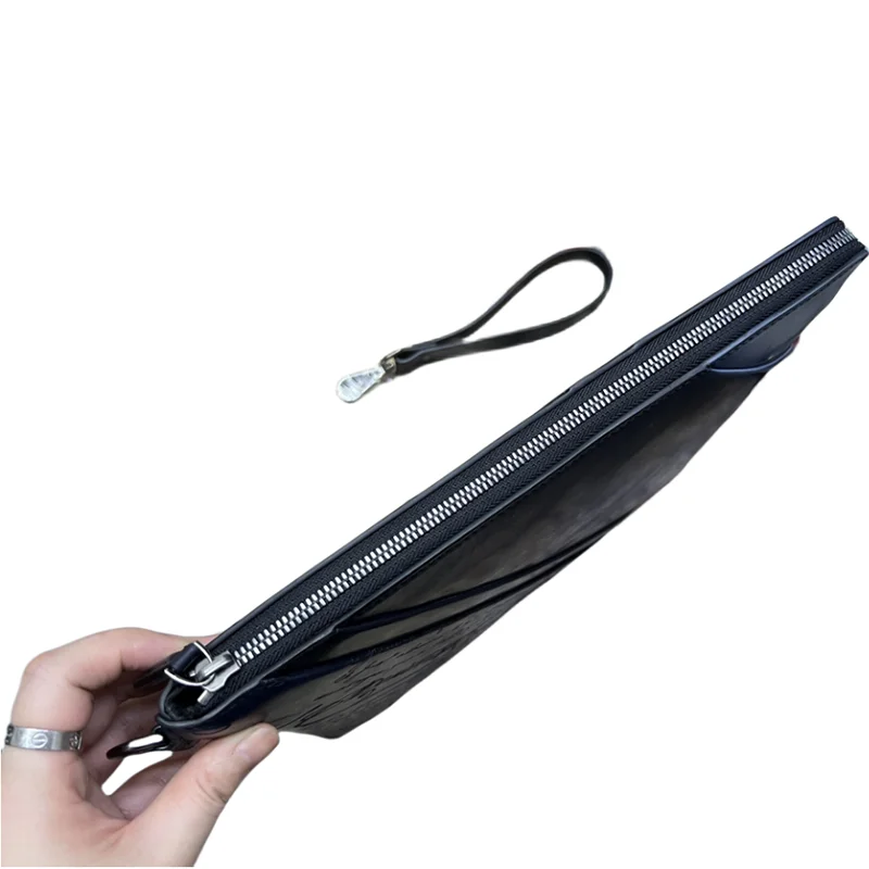 DIMY 2018 Winter Newest Mens Genuine Leather Bags Handbags Vintage Envelope Clutch Bags Large Capacity Business A4 Envelope Bags