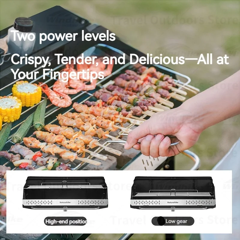 Naturehike Outdoor Vertical Barbecue Rack Camping Barbecue Stove Outdoor Folding Portable Storage Charcoal Barbecue Stove Pinic