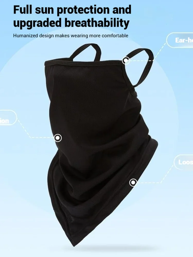 AliExpress NONE Summer Outdoor Cycling Mesh Ear-hanging Insect-proof Sunscreen Triangular Scarf Unisex Breathable Ear-hanging Face Mask