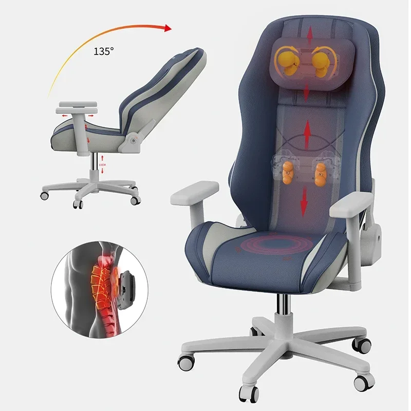 

Hot sale Gamer office Leather Ergonomic Reclining Chair Modern Swivel Gaming Chair Massage Convertible Massage chair wholesale