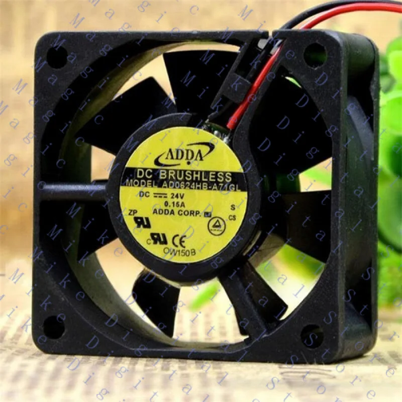 UU  New For ADDA 6025 AD0624HB-A71GL 24V 0.15A 6CM Inverter KEB Cooling Fan