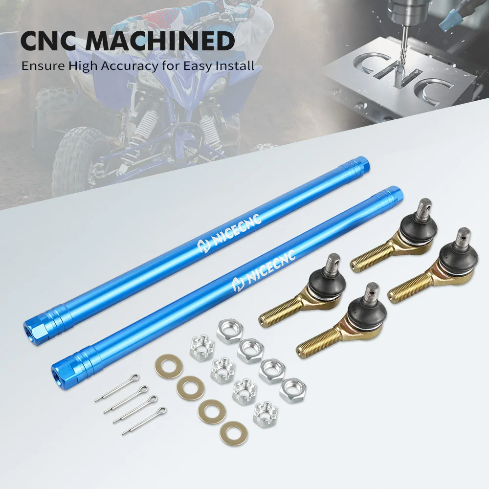 

NICECNC Tie Rod Ends Ball Joints Tie Rod For Yamaha YFZ450R 2009-2023 4130 Heat-treated Chromoly Steel 6061-T6 Aluminum Alloy