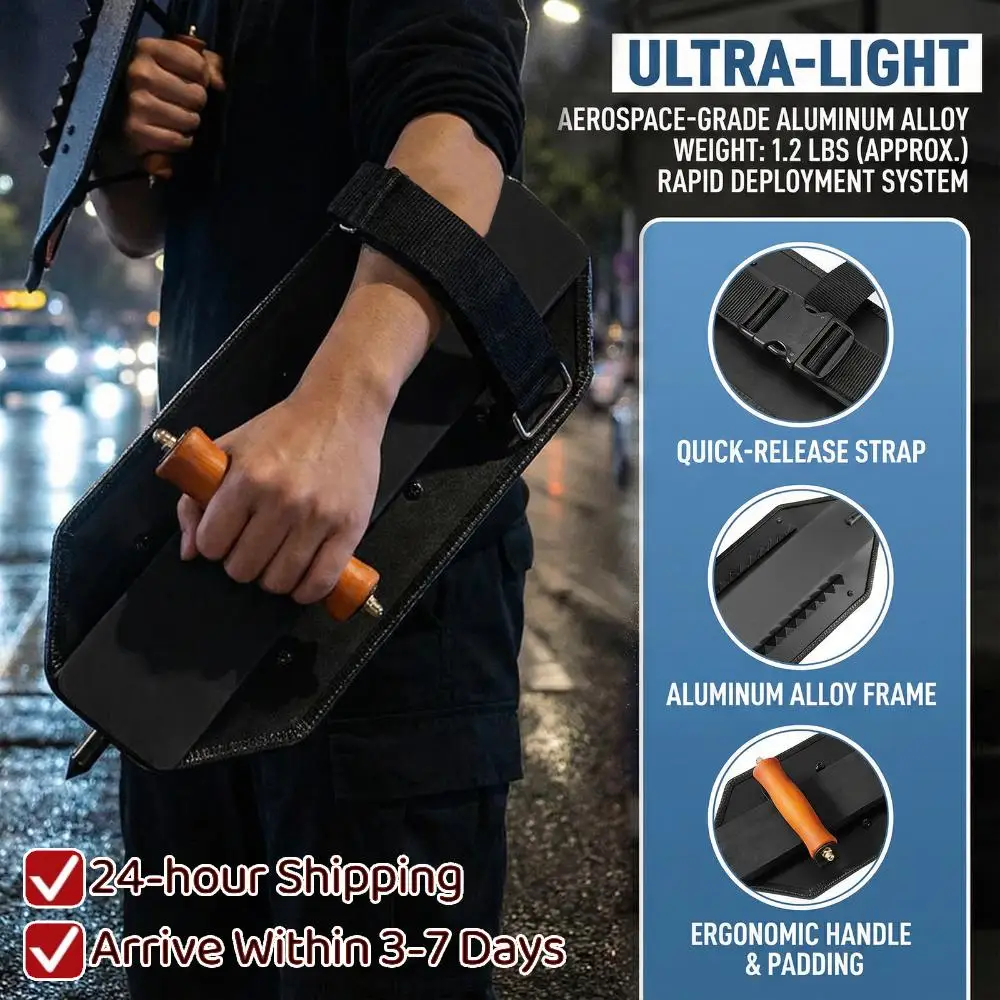 

1 шт. Многофункциональный металлический щит из алюминиевого сплава для самообороны, противоударный щит для рук, для использования на улице, в школе, торговом центре, дома, на производстве