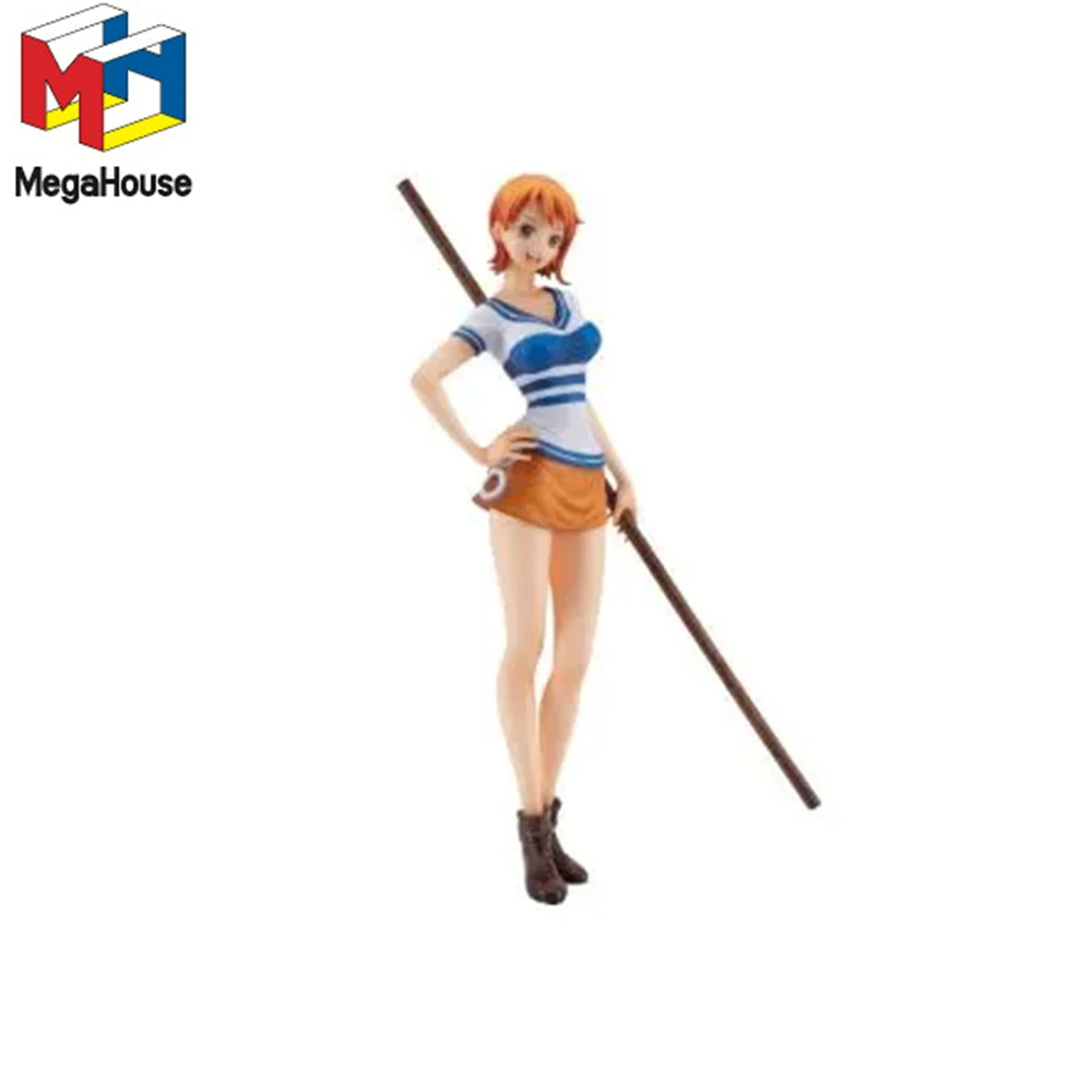 In Stock Original MegaHouse Nami PVC 23cm Anime Character Collectible Display Figure Toy One Piece Desktop Gifts