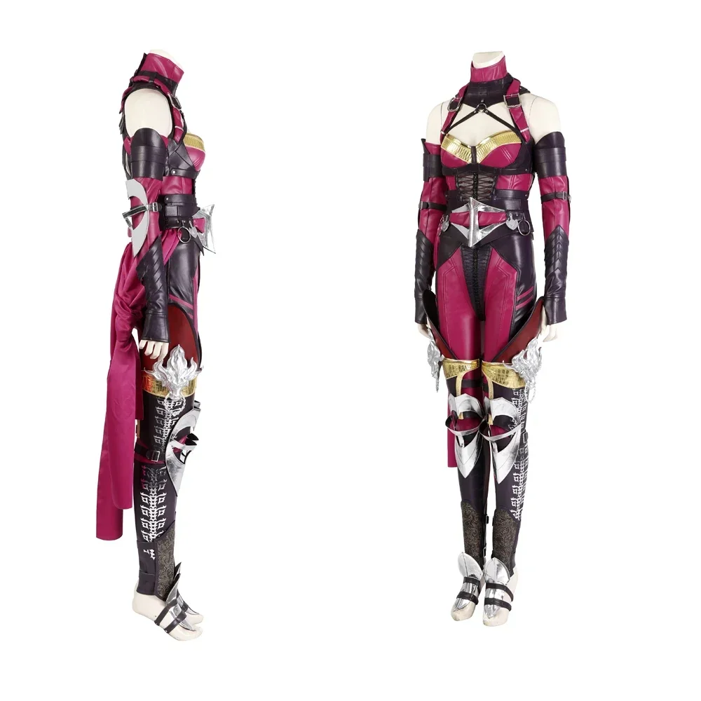 Game Combat Cosplay Disguise Mileena Cosplay Costume and Accessories Sexy Woman Fancy Dress Outfit Custom Size