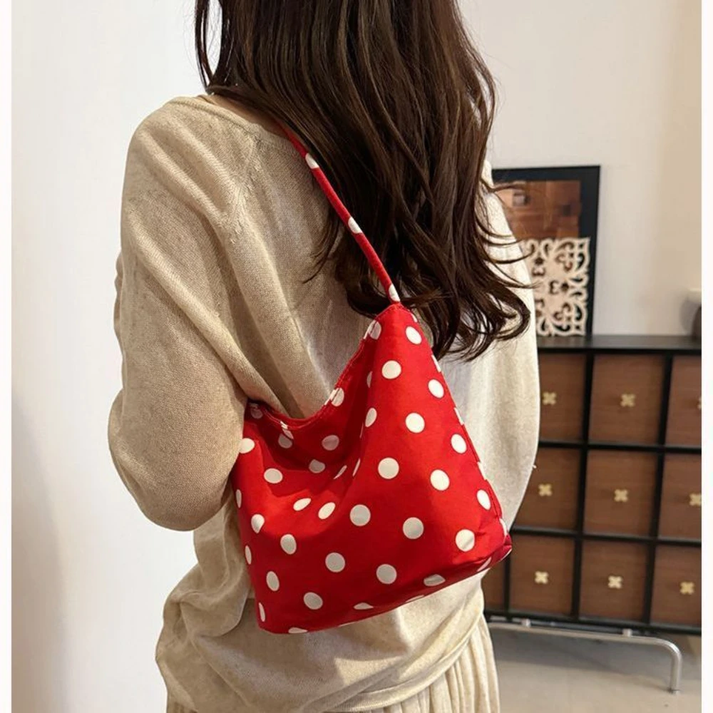Fashion Simple Popular Polka Dot Shoulder Armpit Bag For Women Exquisite Casual Daily Outdoor Commuting Versatile Handheld Bag