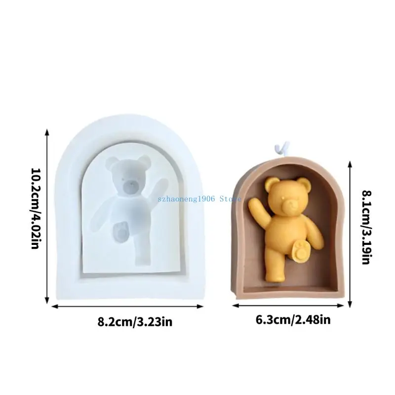 85LF Soft Silicone Mold Crafting Moulds Bear Figurine Molds Perfect for Hand-Making Present and Artistic Projects