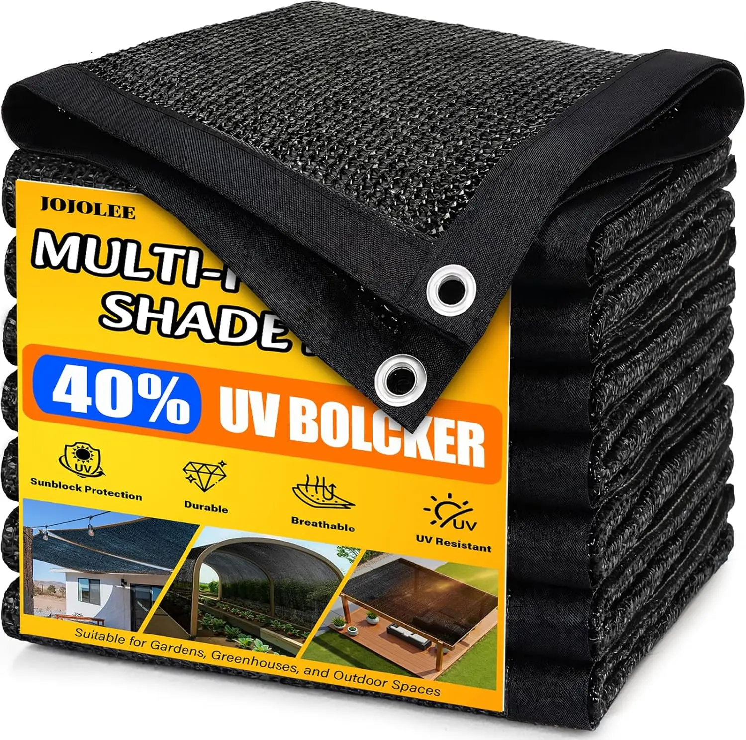 

Затеняющая сетка 40% от солнца, 20x30 футов, с люверсами, для уличных растений, теплиц, балконов