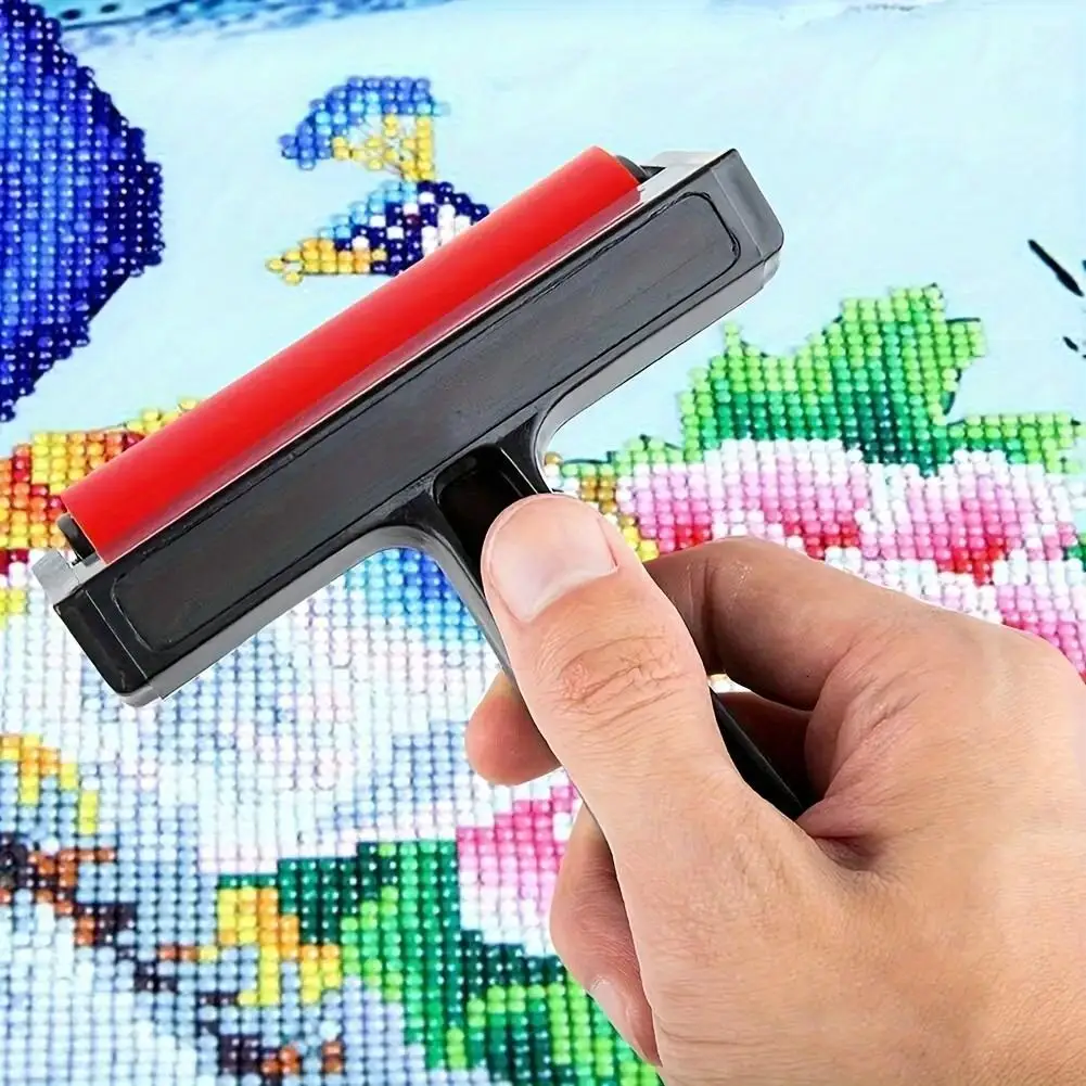 10cm Diamond Painting Roller Plastic Rubber Press Wheel DIY Diamond Pressing Tool Square Drill Round Drill Reinforcement Colorful Roller view 2
