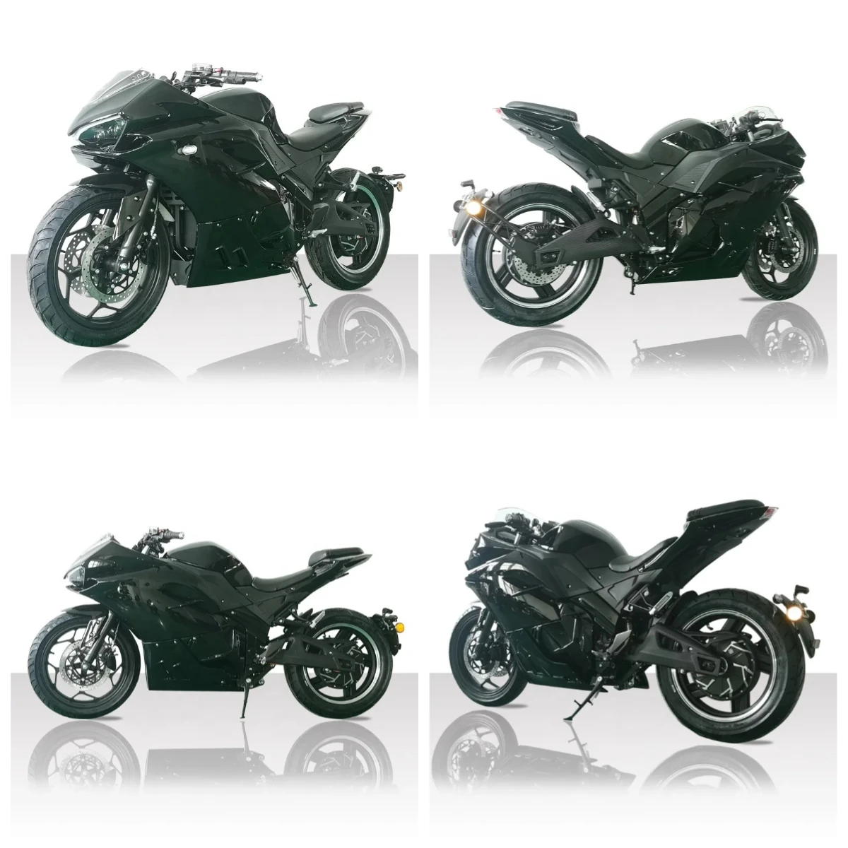 STLF Luyuan Range 200km Adulto 72V 5000W 130KM/H Bicicleta eléctrica negra mate Motocicletas eléctricas