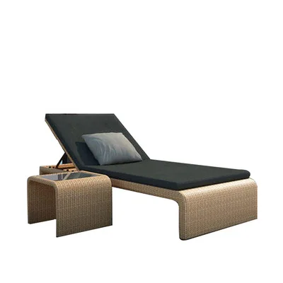

Customizable Outdoor Courtyard Balcony Rattan Leisure Bed Beach Chair Swimming Pool Hot Spring Club