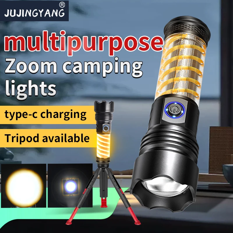 Portable Outdoor LED Light Ultra Long Life Atmosphere Ceiling-tent Camp Hanging Camping Lights with Tripod For Exploring Fishing