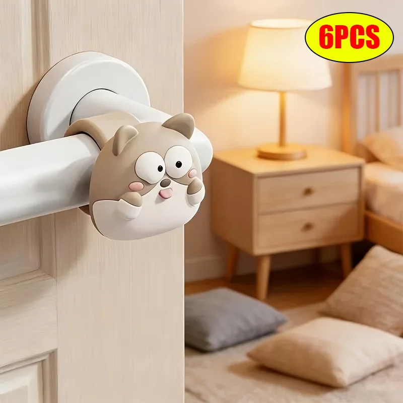 6pcs Door Knob Bumper Pads | Protector for Furniture, Prevents Scratches and Noise from Door Handle,Cabinet Handle,Window Handle