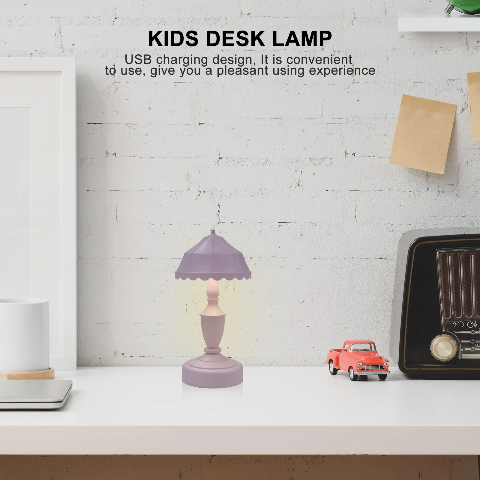 

North European Style Eye Protection Desk Lamp Kids Reading Light Bedroom Study Office Dorm Compact Size USB Charging Brightness