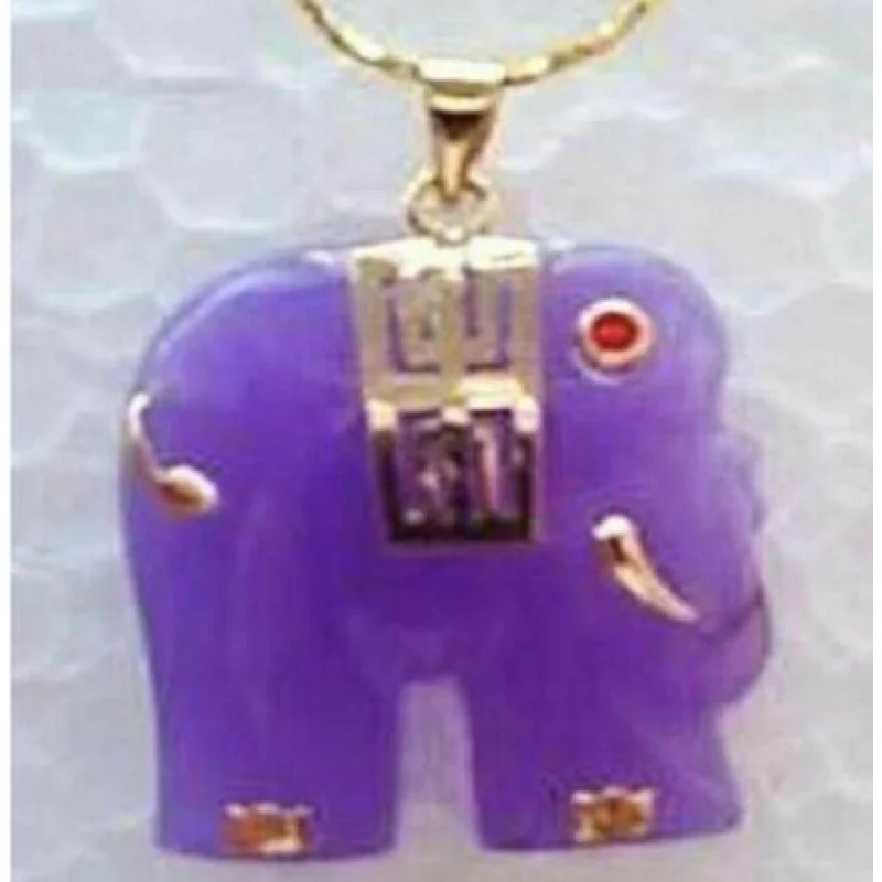 

New Charming jade Elephant Pendant Necklace free Chain jewelry have no red eye