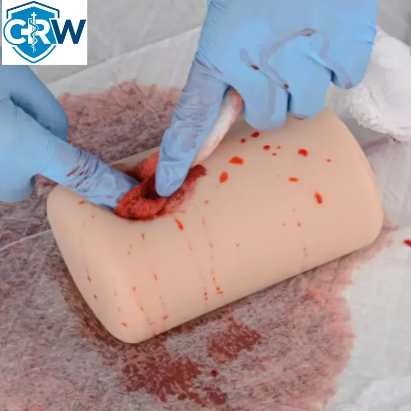 CRW Bestselling Wound Care Wound Models Bleed Control Tourniquet Trainer Simulates Wound on the Thigh Bleeding Training Kit view 3