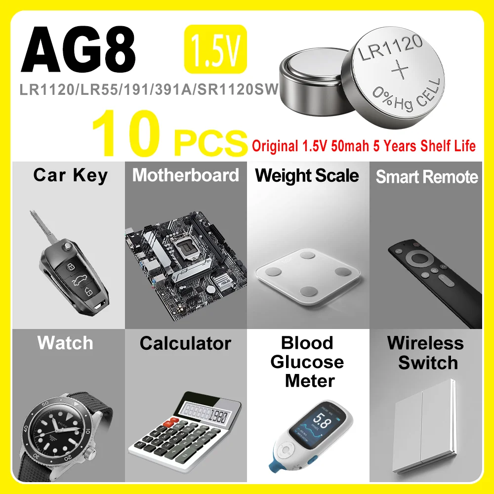 10PCS AG7/AG8/AG9/A… - image