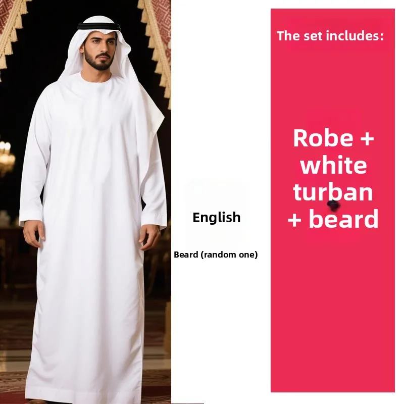 

Арабский халат, костюм на Хэллоуин, Ближний Восток, богатая одежда в Дубае, ежегодный реквизит для конференций, сбор на день рождения, этническая одежда