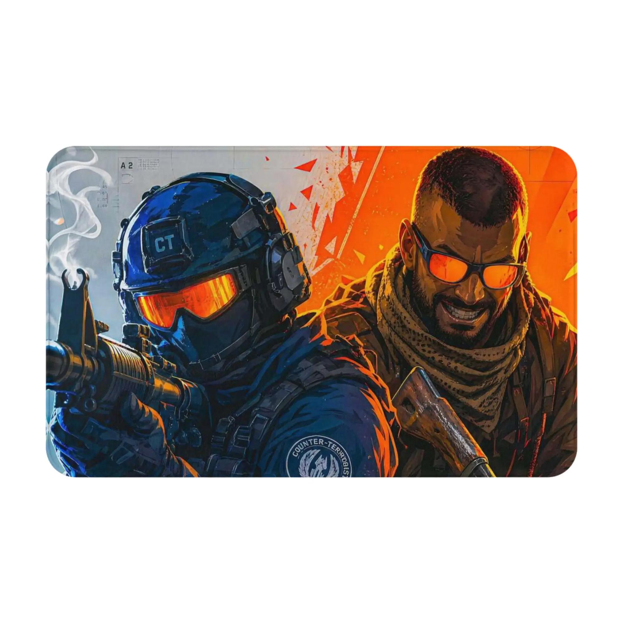 Counter Strike 2 Soldiers Battle Poster Anti-Slip Doormat Kitchen Mat  Welcome ModernDecor