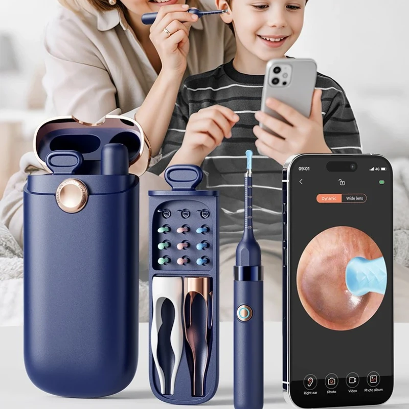 

Модернизированный умный визуальный очиститель ушной серы с камерой, 800 Вт HD-эндоскоп, многофункциональный визуальный инструмент для чистки ушей, в комплект входит для хранения