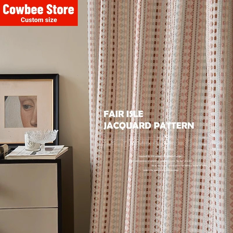 

New Fel Island Curtains Children's Room Light Luxury Retro Jacquard Romantic Advanced Feeling Bedroom A Living Room