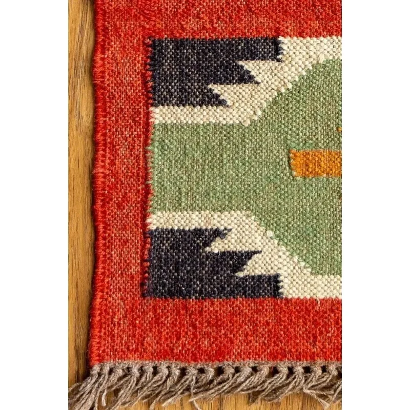 

Vintage Rug Rectangle Home Kilim Hallway Area Rugs Decorative Wool Jute Carpet