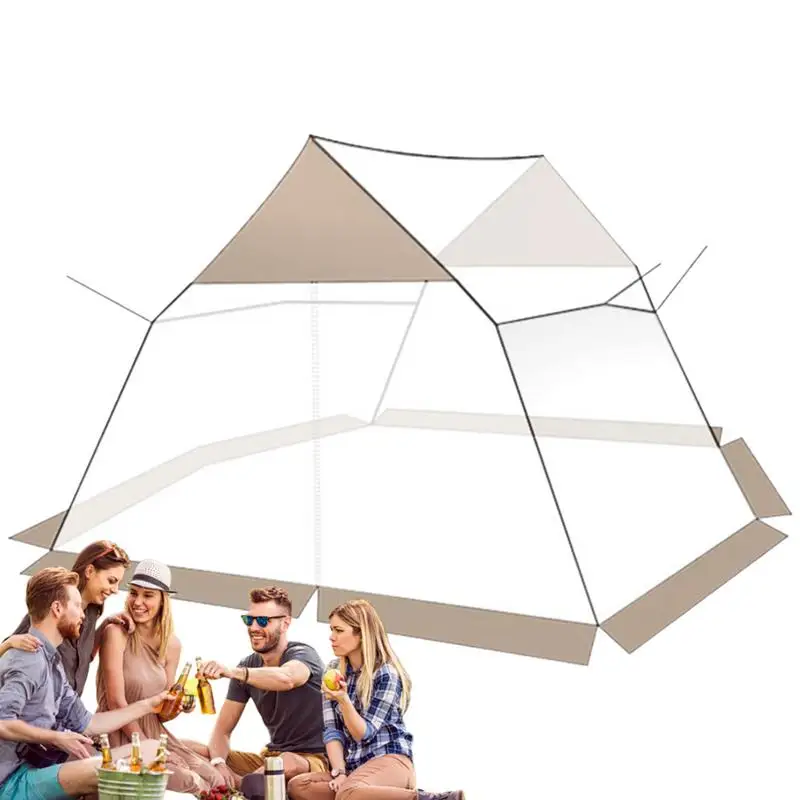 

Outdoor Mesh Net Tent Rainproof Mesh Netting With 10 Ground Nails Screen Shelter Outdoor Canopy For Camping Trip Backyard Beach