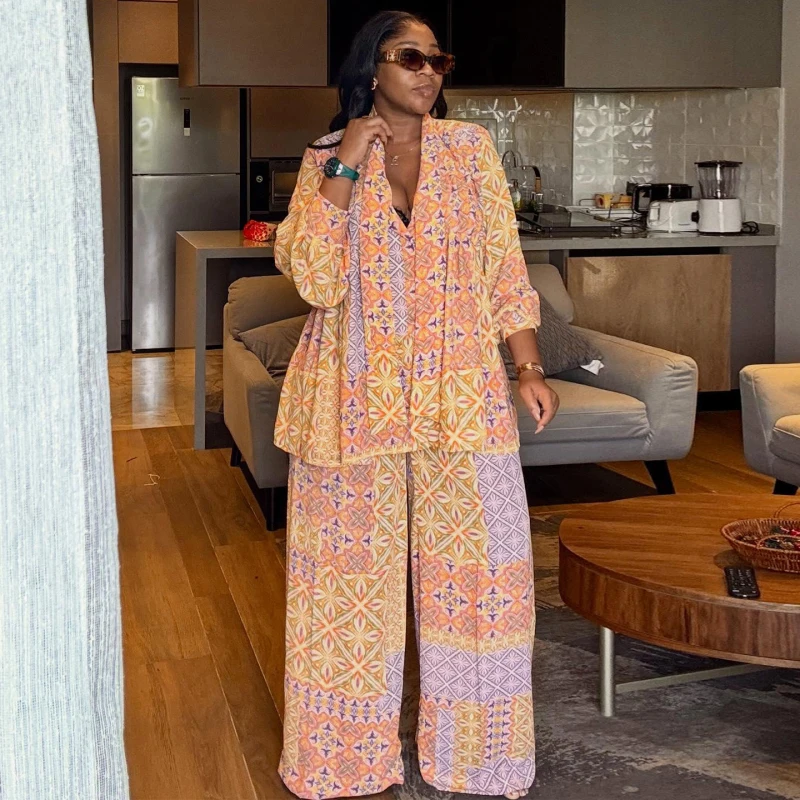 V Vintage Fashion - Elegant African Fashion Vintage Ethnic Printed