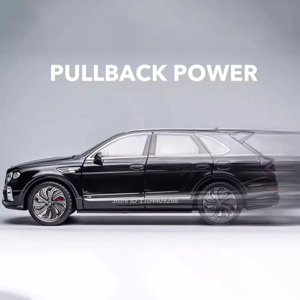 1:24 Bentayga Mulsanne Modello di Auto Giocattolo In Lega Pressofuso Suono Luce Tirare Indietro Assorbimento Degli Urti In Miniatura Fuoristrada Veicoli Regali Per Bambini
