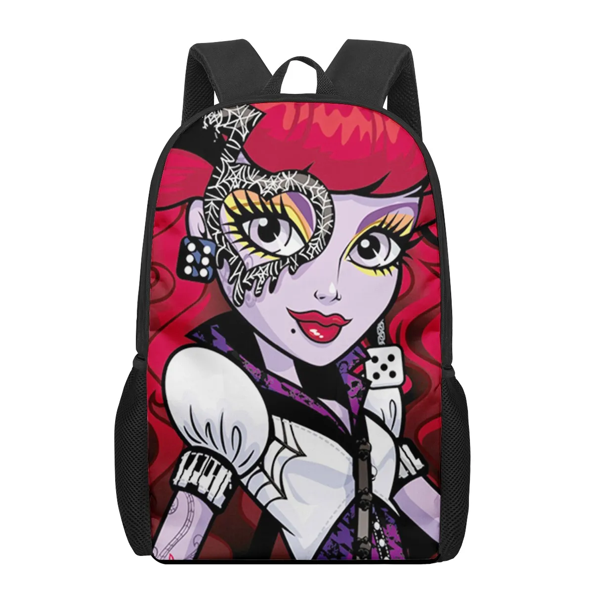 Monster High 3D Patroon Schooltas voor Kinderen Meisjes Jongens Casual Boekentassen Kinderrugzak Jongens Meisjes Multifunctionele Schooltassen