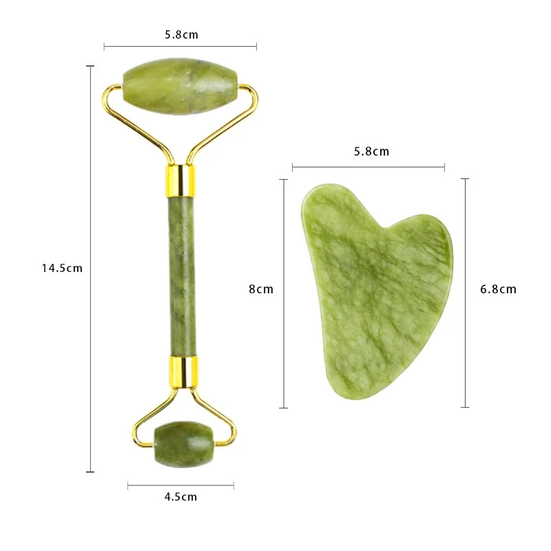 ลูกกลิ้งหินธรรมชาติใหม่สำหรับนวดหน้า คอ ตา เครื่องมือดูแลสุขภาพ แผ่นขูดกล้ามเนื้อ เครื่องมือบำรุงผิวหน้า