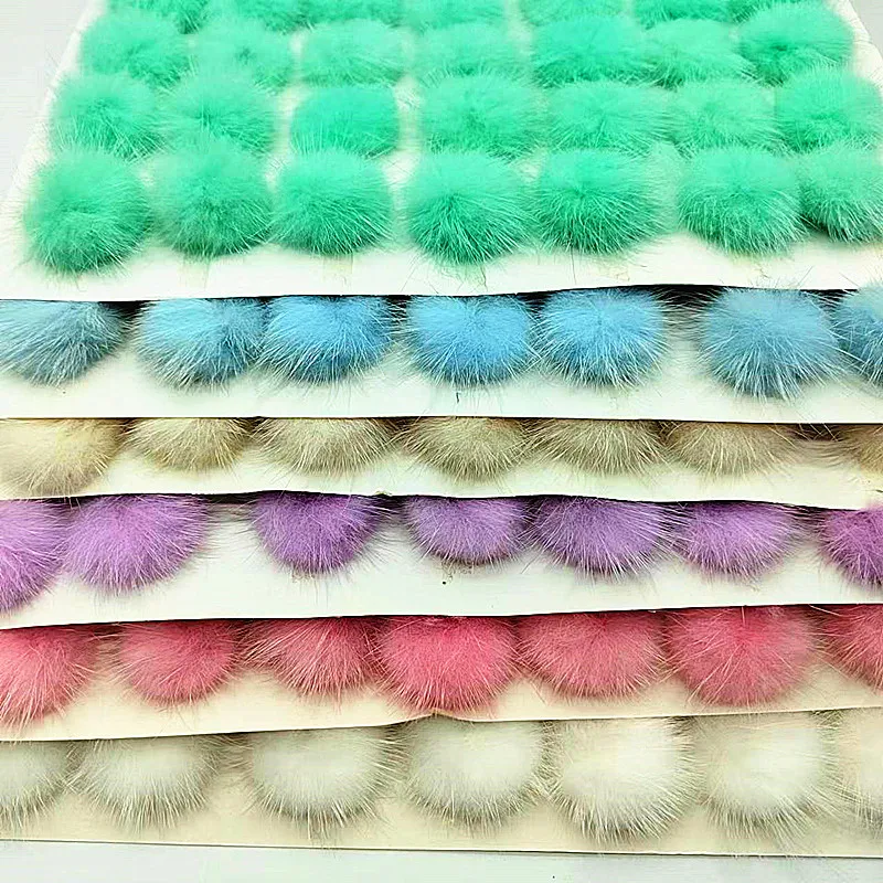 30mm Pompom Loisir Creatif Mink Pompom Balls Pompon 3cm for Sewing on Knitted Scarf Shoes Hats DIY Jewelry Crafts Accessories