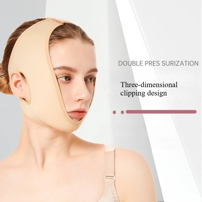 Face Slimming Bandage Side Leakage Ear Far infrared nano 3D Double Lift Breathable Facial Belt Face Shaper Cheek Lift Up