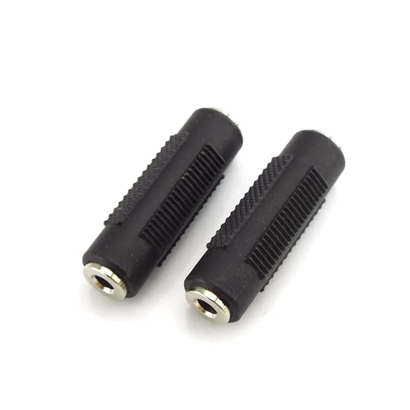 2pcs 3.5mm Female to Female Plug Stereo Adapter Audio Jack Female Coupler Plug Connector Socket Matel D5