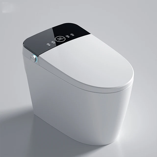 

Hot Sale 110/220v Floor Mounted Intelligent Toilet With Night Lighting Auto Close Smart Toilet Wc For Bathroom